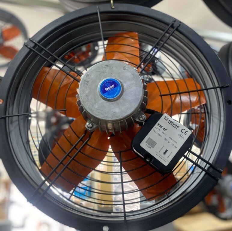 Fansan SM-40/ST-40 Sanayi Tipi Yuvarlak Kasa Aksiyal Aspiratör 4.100 m³/h Çap-40 Cm