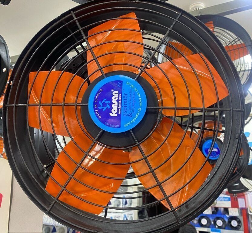 Fansan SM-50/ST-50 Sanayi Tipi Yuvarlak Kasa Aksiyal Aspiratör 5.200 m³/h Çap-50 Cm