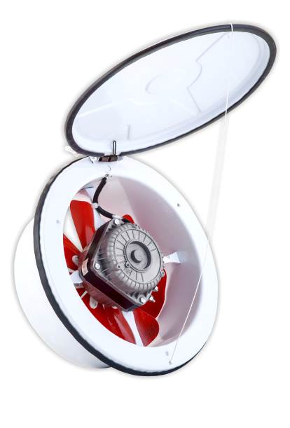 Fansan TKA 200 Cam Duvar Tipi Aksiyel Aspiratör Kapaklı 20 Cm 650 m3/h